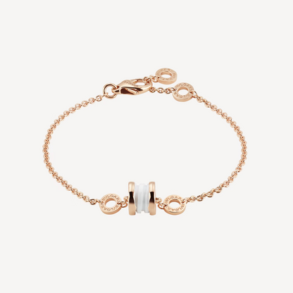 [vivabelle]ZERO 1 SOFT PINK GOLD AND WHITE CERAMIC BRACELET