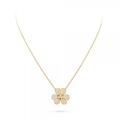 [vivabelle]FLOWER DIAMOND NECKLACE