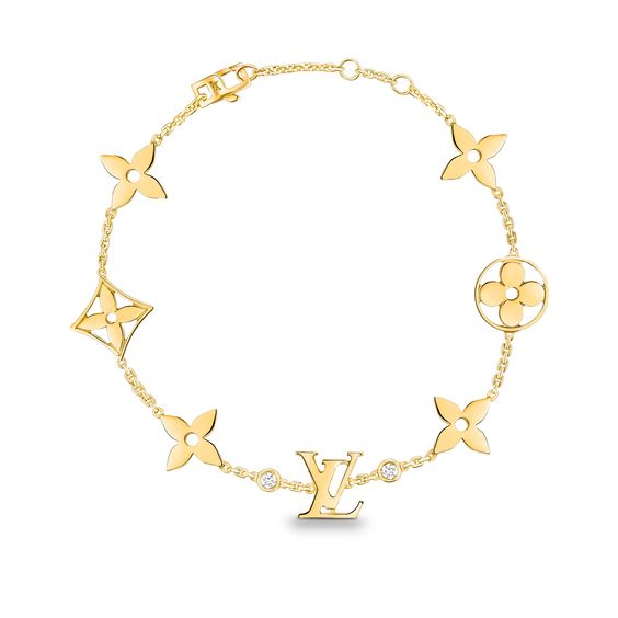 [vivabelle]STAR AND SUN 7 MOTIFS GOLD BRACELET