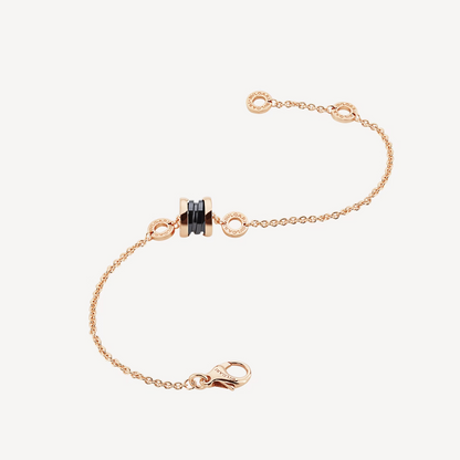 [vivabelle]ZERO 1 SOFT PINK GOLD AND BLACK CERAMIC BRACELET