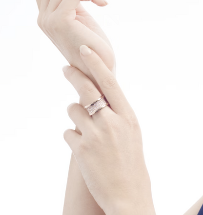 [vivabelle]ZERO 1 WITH PAVED DIAMONDS ON THE SPIRAL RING