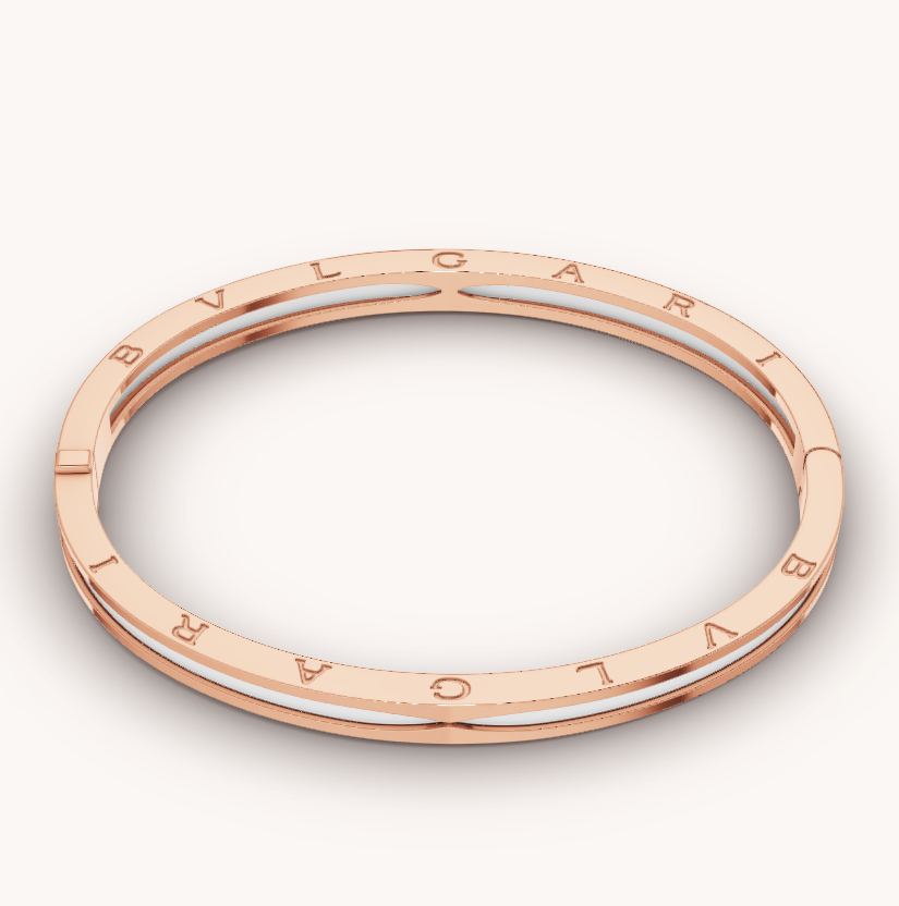 [vivabelle]ZERO 1 PINK GOLD WITH WHITE CERAMIC BRACELET
