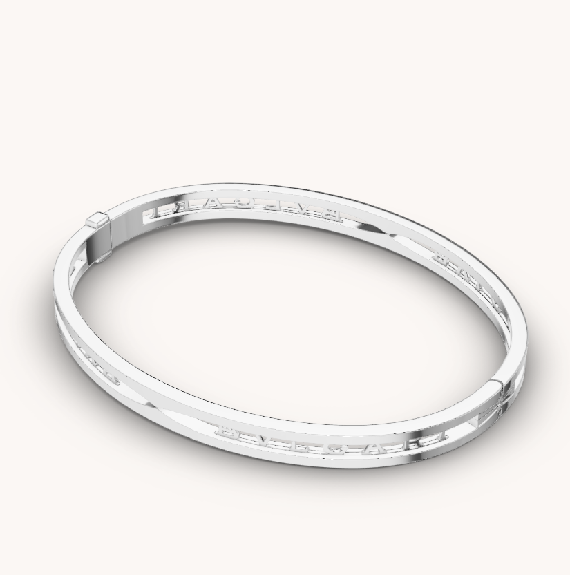 [vivabelle]ZERO 1 SPIRAL LOGO SILVER BRACELET