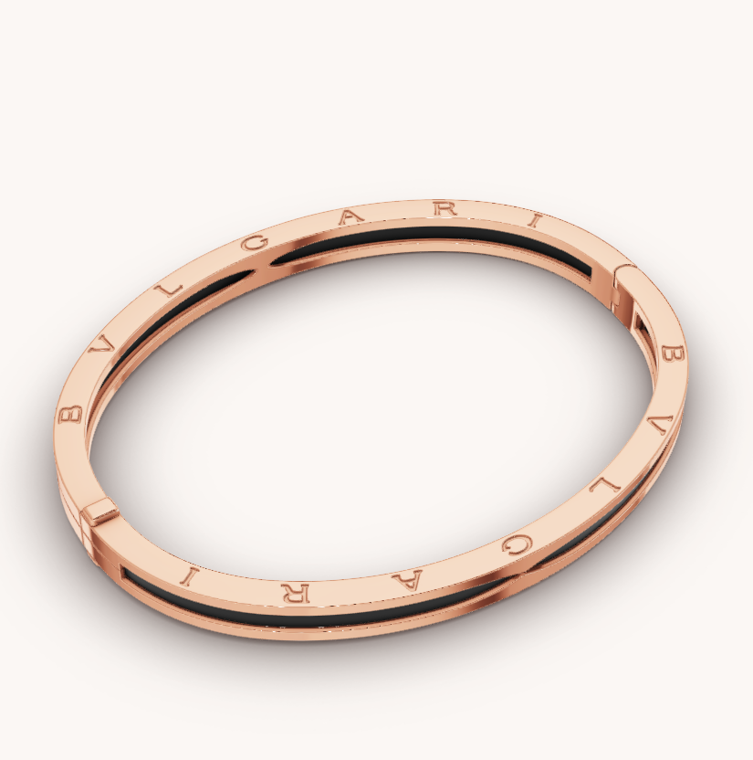 [vivabelle]ZERO 1 PINK GOLD WITH BLACK CERAMIC BRACELET
