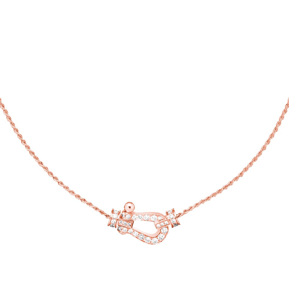 [vivabelle]FORCE 10 PINK GOLD DIAMOND NECKLACE