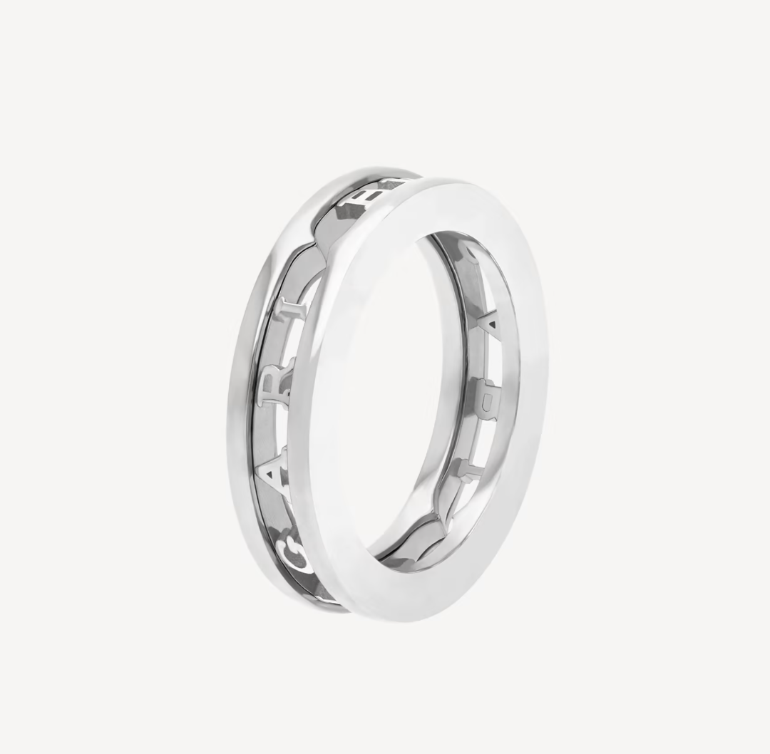 [vivabelle]ZERO 1 ONE-BAND WITH OPENWORK LOGO SPIRAL RING