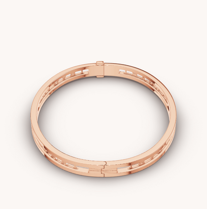 [vivabelle]ZERO 1 SPIRAL LOGO PINK GOLD BRACELET