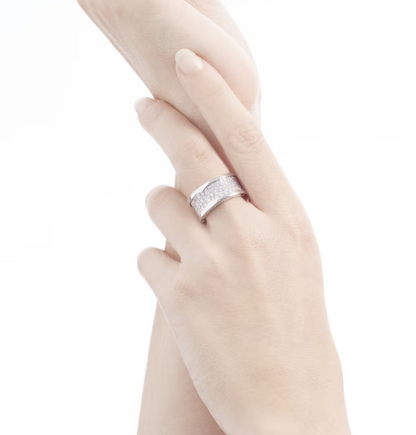 [vivabelle]ZERO 1 WITH PAVED DIAMONDS ON THE SPIRAL RING