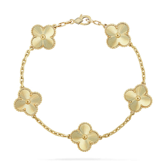 [vivabelle]CLOVER 5 FLOWERS LASER BRACELET
