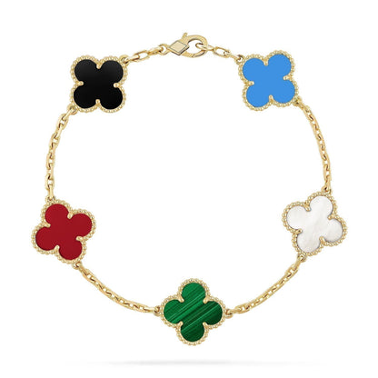 [vivabelle]CLOVER 5 MOTIFS MULTICOLOR  BRACELET