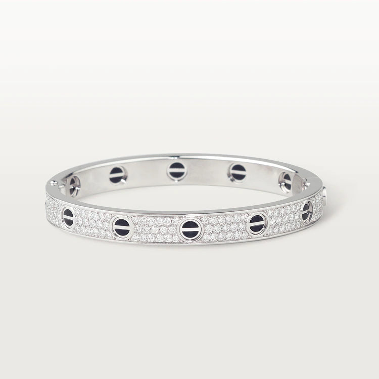[vivabelle]LOVE BRACELET 6.1MM DIAMOND-PAVED CERAMIC