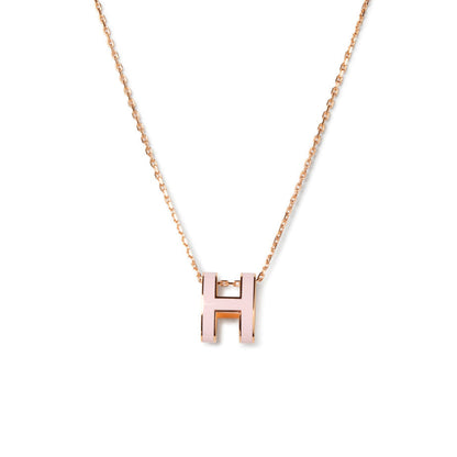 [vivabelle]POP H PEDANT PINK GOLD