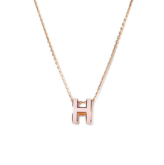 [vivabelle]POP H PEDANT PINK GOLD
