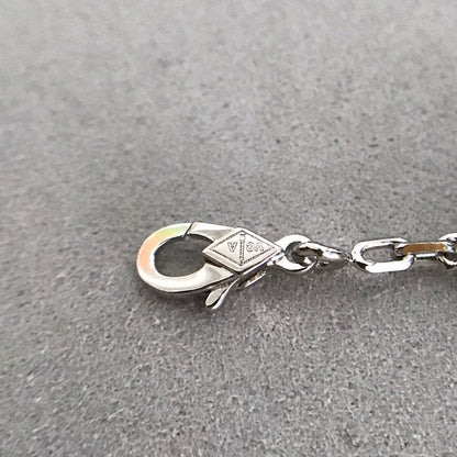 [vivabelle]CLOVER 5 MOTIF ONYXS DIAMOND BRACELET SILVER