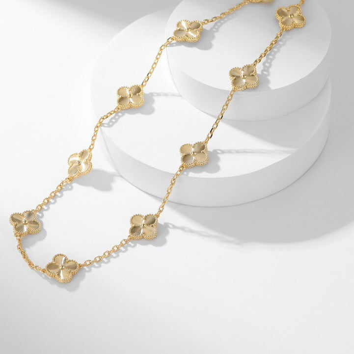 [vivabelle]CLOVER 10 MOTIFS LASER NECKLACE