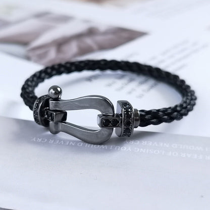 [vivabelle]FORCE LARGE SERIES HORSESHOE BLACK SAMURAI BRACELET