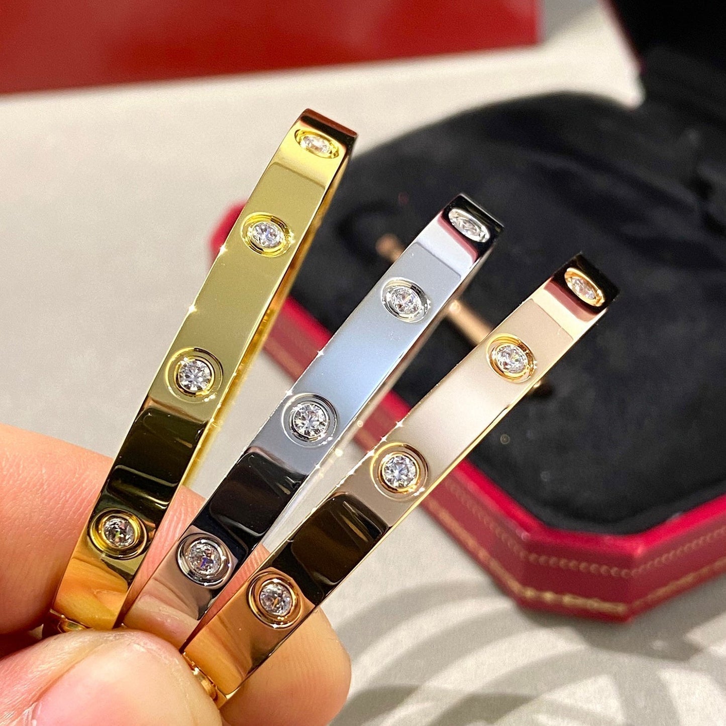 [vivabelle]LOVE BRACELET 6.1MM 10 DIAMONDS