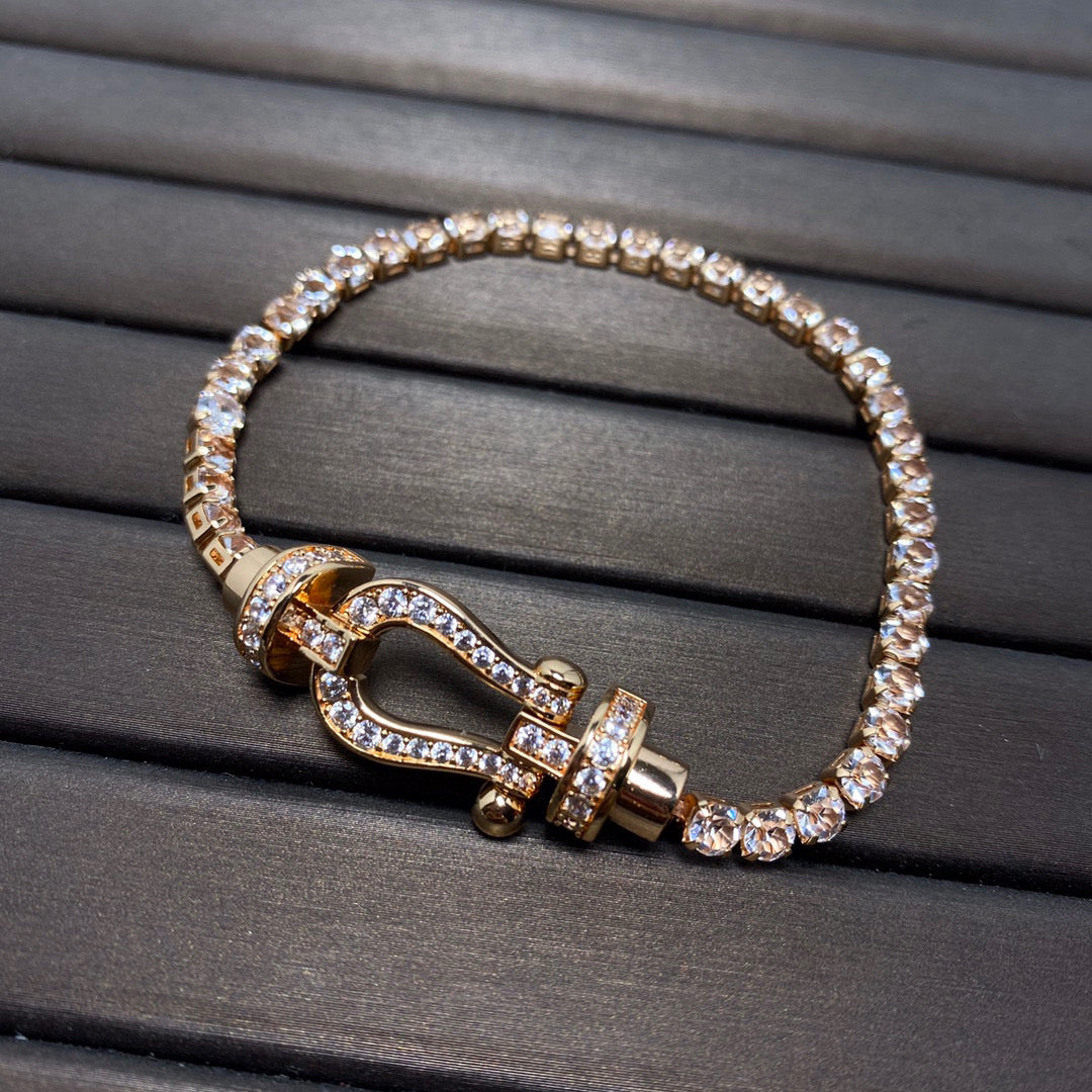 [vivabelle]FORCE  HORSESHOE  DIAMOND TENNIS BRACELET