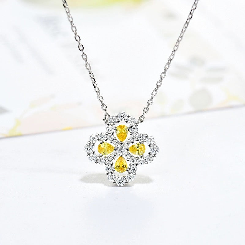 [vivabelle]LOOP NECKLACE FULL MOTIF DIAMOND 16MM MULTIPLE COLORS