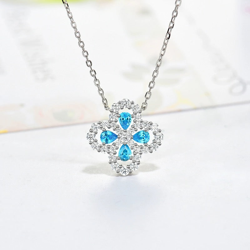 [vivabelle]LOOP NECKLACE FULL MOTIF DIAMOND 16MM MULTIPLE COLORS