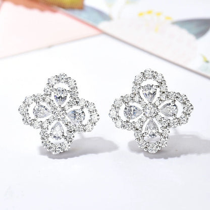 [vivabelle]LOOP EARRINGS FULL MOTIF DIAMOND 16MM