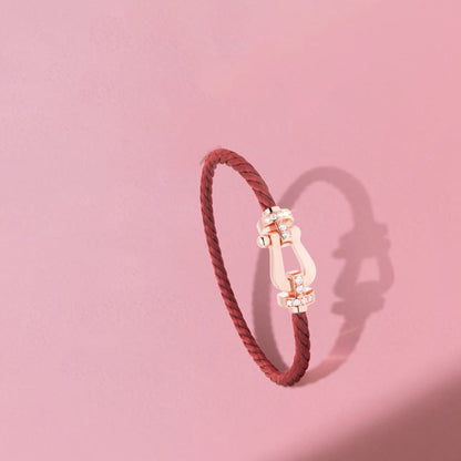 [vivabelle]FORCE 10 HALF DIAMOND PINK GOLD RED CORDERI LARGE AND MEDIUM MODEL