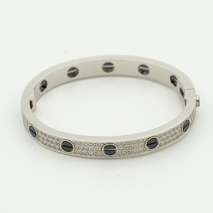 [vivabelle]LOVE BRACELET 6.1MM DIAMOND-PAVED CERAMIC