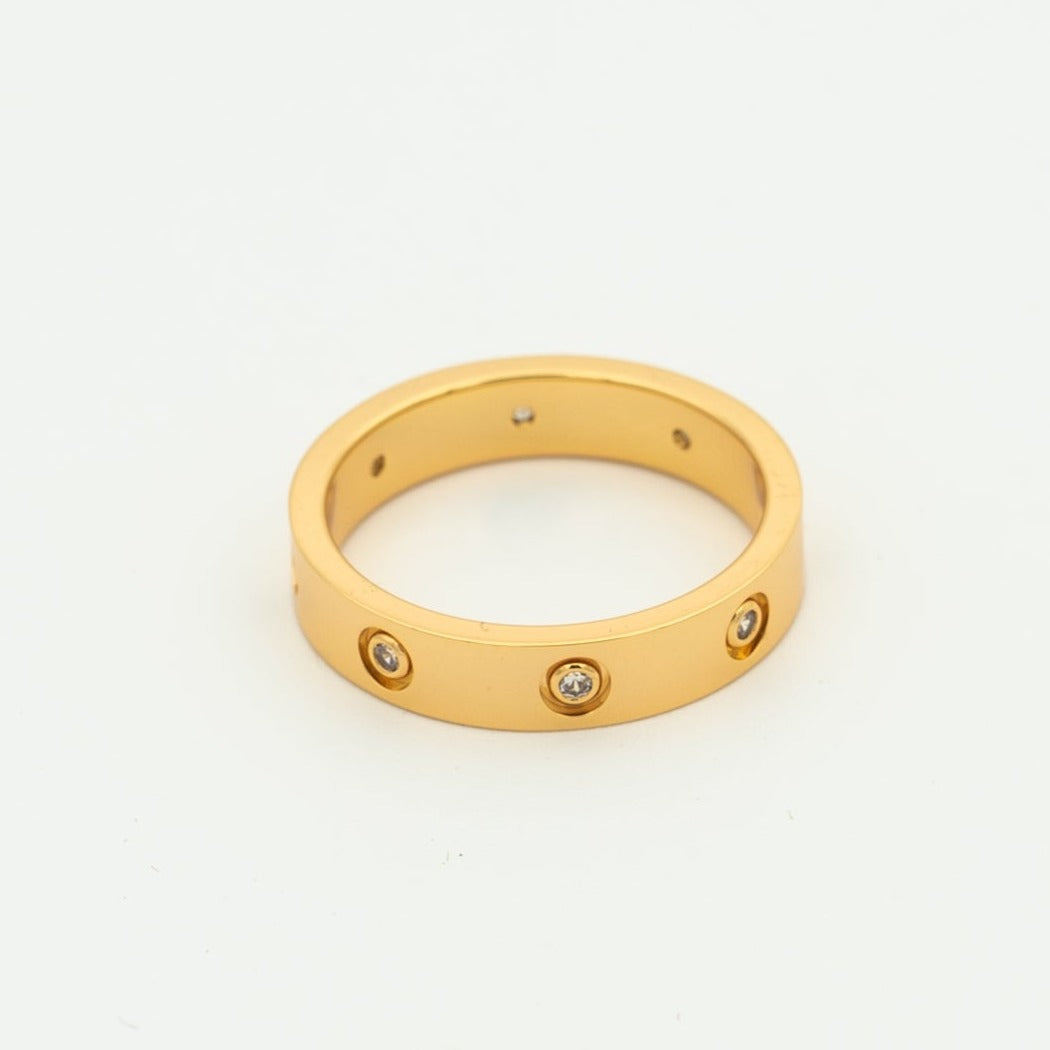 [vivabelle]LOVE RING 3.6MM 8 DIAMONDS