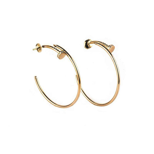 [vivabelle]JUSTE EARRINGS GOLD DIAMONDS 1.8MM