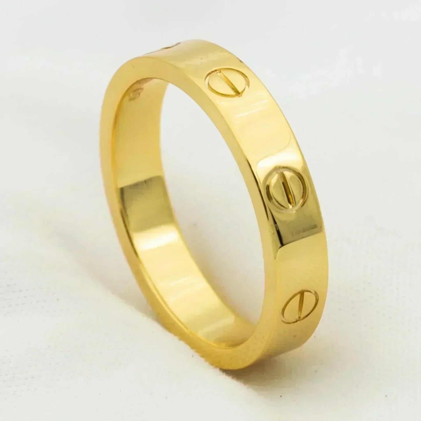 [vivabelle]LOVE RING 4MM 1 DIAMOND GOLD