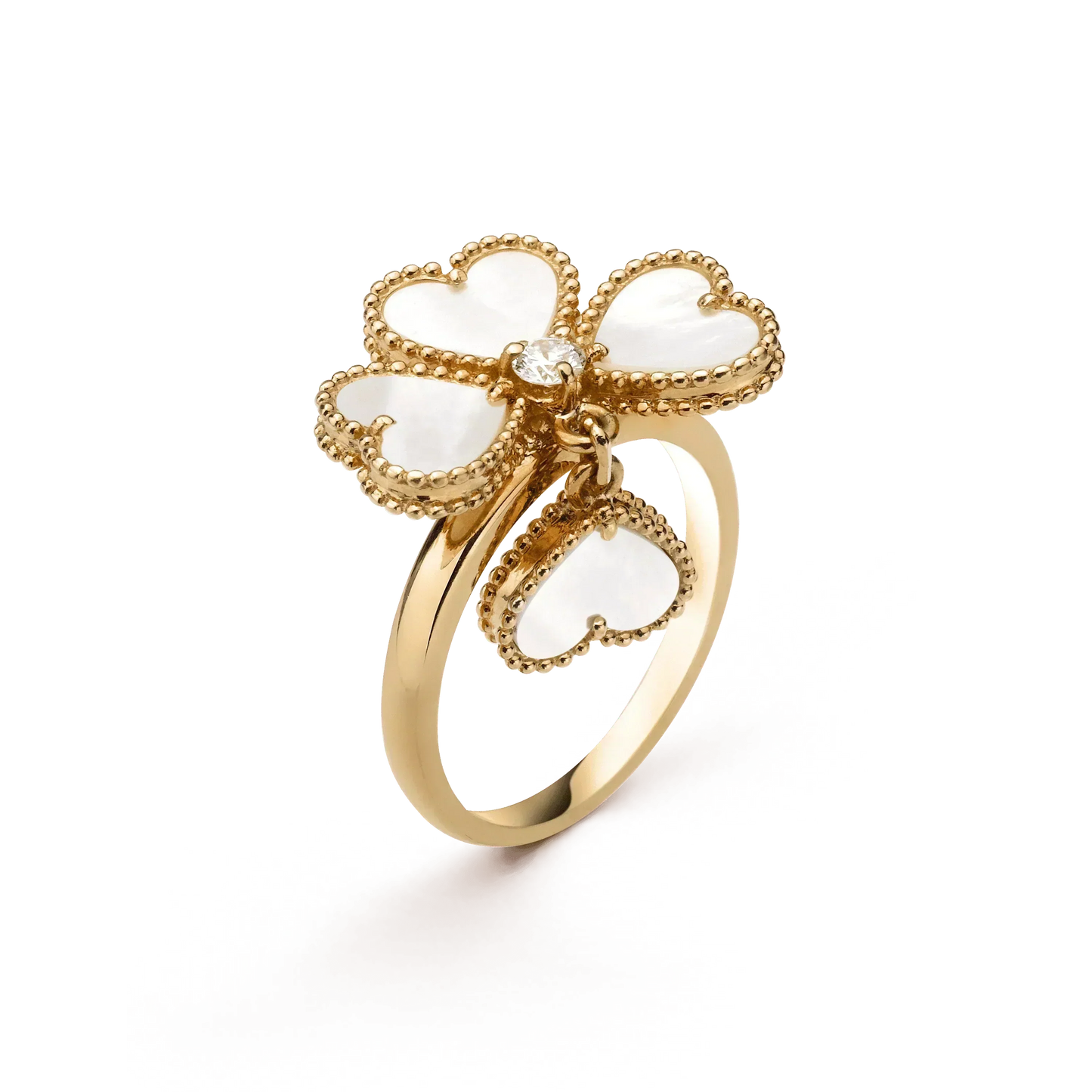 [vivabelle]SWEET CLOVER WHITE MOP RING