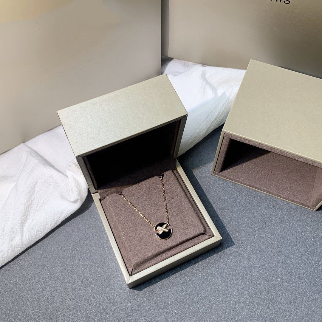 [vivabelle]JEUX DE PINK GOLD DIAMOND NECKLACE