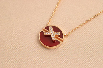 [vivabelle]JEUX DE ROSE GOLD DIAMOND NECKLACE