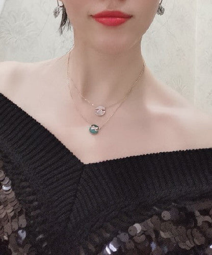 [vivabelle]JEUX DE ROSE GOLD DIAMOND NECKLACE