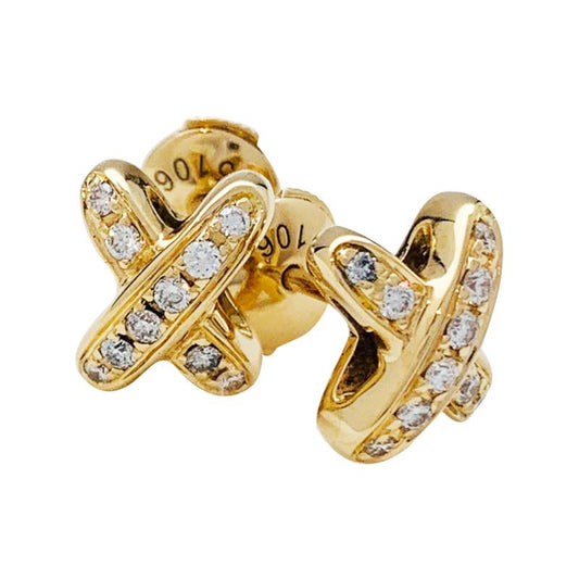 [vivabelle]JEUX DE GOLD DIAMOND EARRINGS