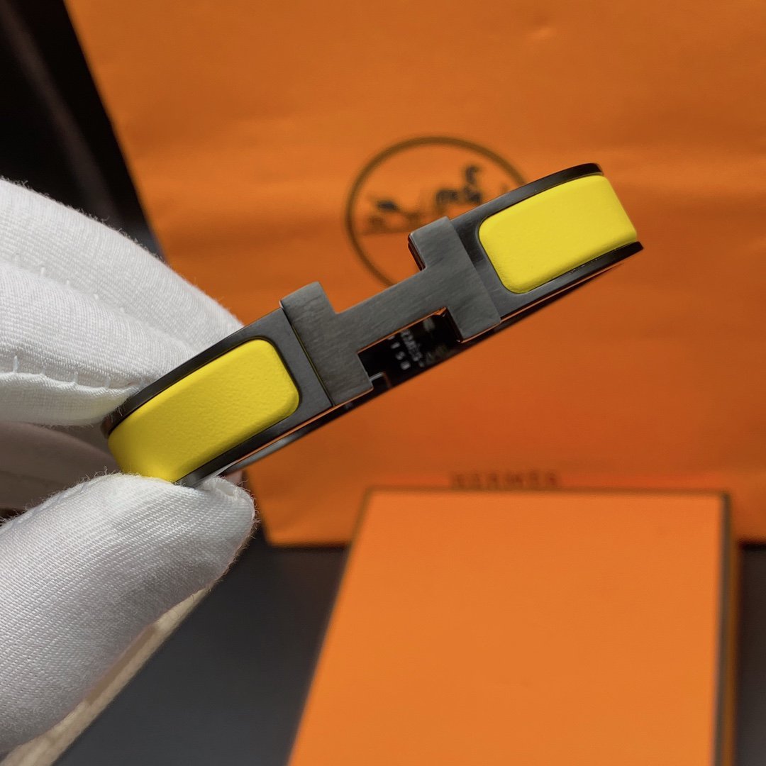 [vivabelle]CLIC HM SO BLACK YELLOW BRACELET