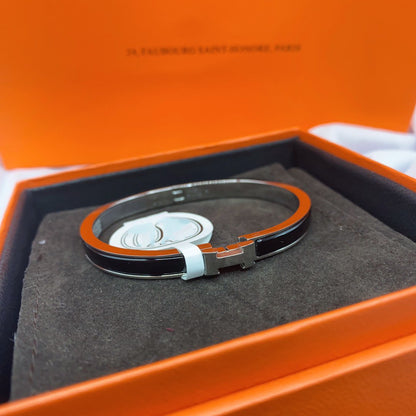 [vivabelle]CLASSIC HM CLIC BLACK 8MM ENAMEL BRACELET