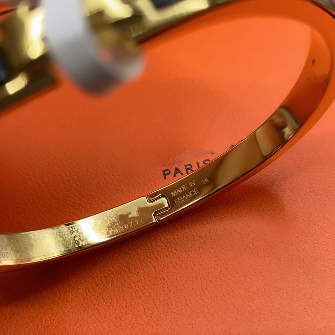 [vivabelle]CLASSIC HM CLIC BLACK 8MM ENAMEL BRACELET