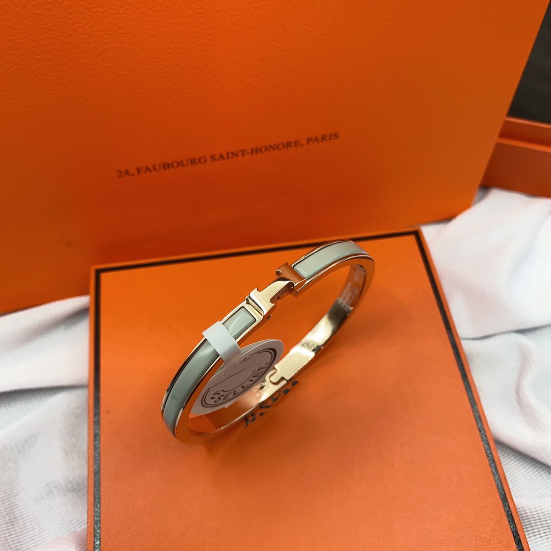 [vivabelle]CLASSIC HM CLIC GREEN 8MM ENAMEL BRACELET