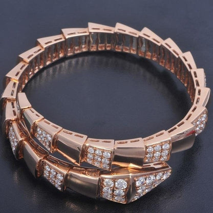 [vivabelle]SERPENTI WIDE BRACELET PINK GOLD DIAMOND