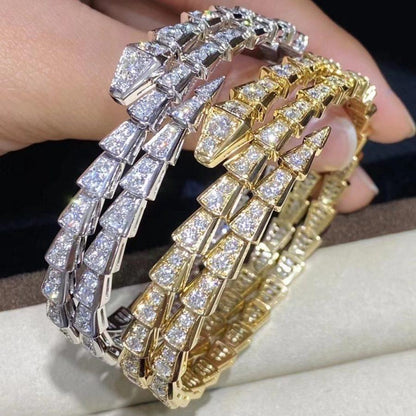 [vivabelle]SERPENTI BRACELET GOLD DIAMOND DOUBLE ROW