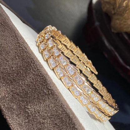 [vivabelle]SERPENTI BRACELET GOLD DIAMOND DOUBLE ROW