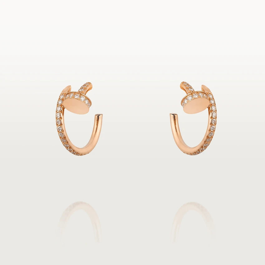 [vivabelle]JUSTE EARRINGS 12.75MM PINK GOLD DIAMOND