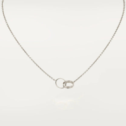 [vivabelle]LOVE NECKLACE PINK GOLD AND SILVER