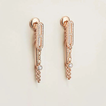 [vivabelle]CHAINE CHAOS DIAMOND DROP EARRINGS