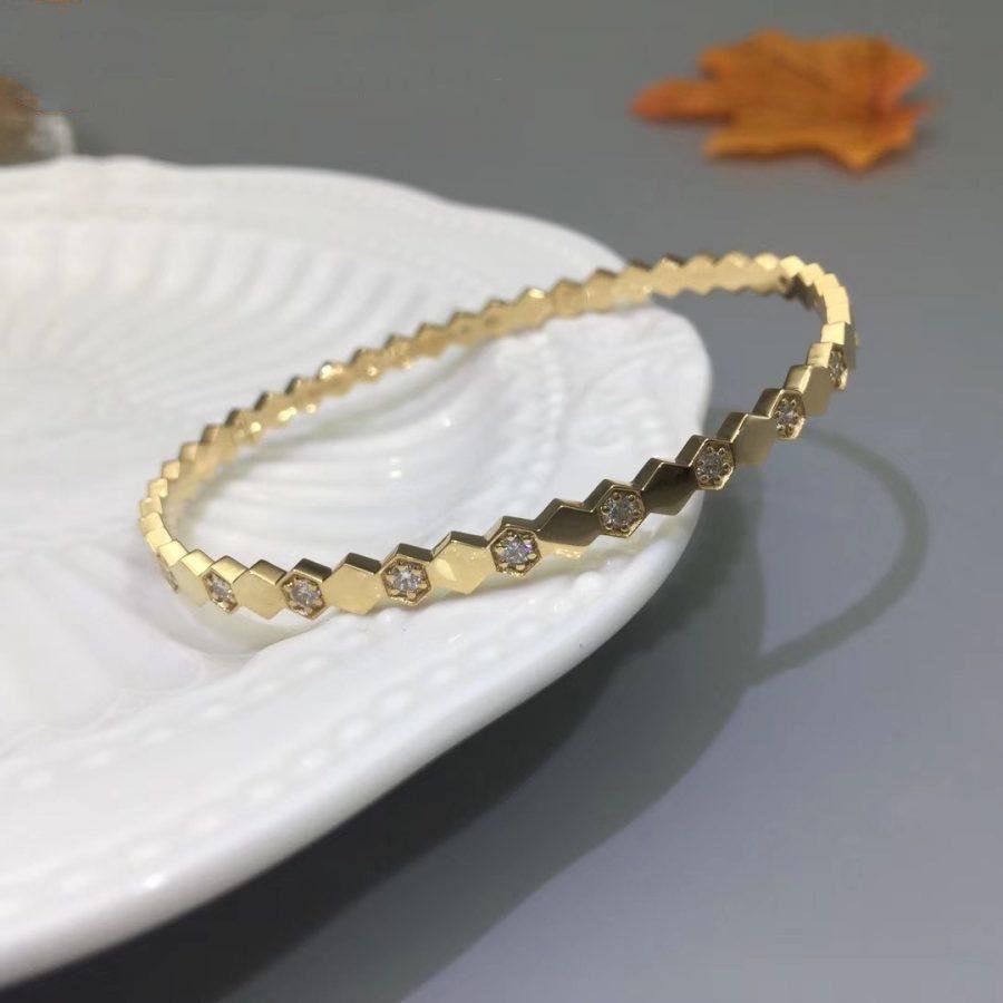 [vivabelle]BEE LOVE GOLD DIAMOND BRACELET