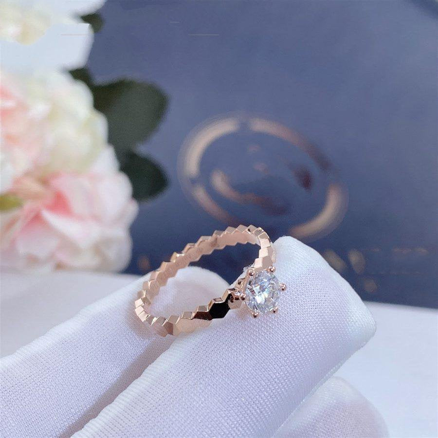 [vivabelle]BEE LOVE RING PINK GOLD 1 DIAMOND