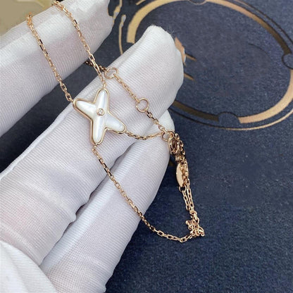 [vivabelle]JEUX BRACELET WHITE MOP PINK GOLD 1 DIAMOND