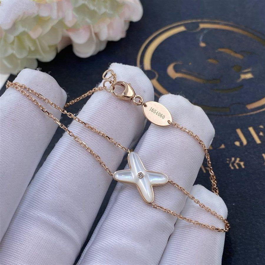 [vivabelle]JEUX BRACELET WHITE MOP PINK GOLD 1 DIAMOND