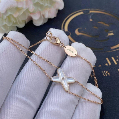 [vivabelle]JEUX BRACELET WHITE MOP PINK GOLD 1 DIAMOND